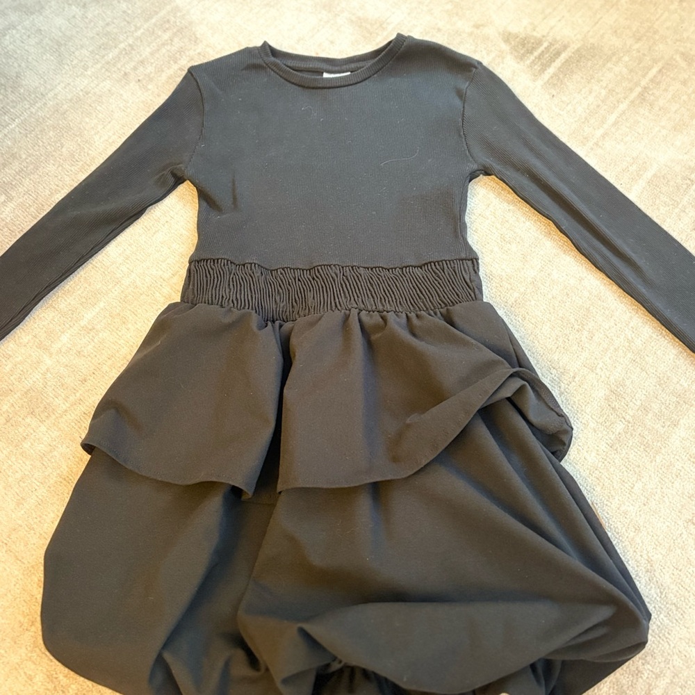 Zara Black Layered Kids Dress